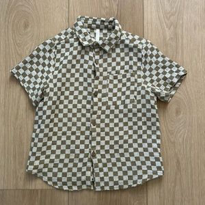 Rylee + Cru short sleeve checker button down